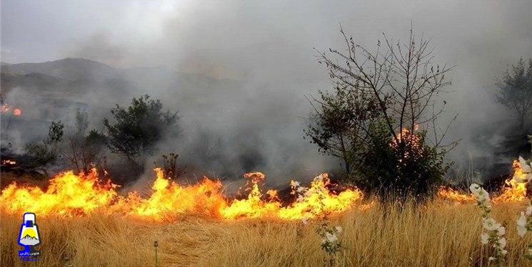 آتش سوزی در جنگل ها و مراتع پیچاب باشت