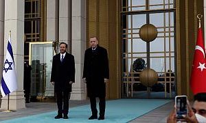 رئیس جمهوری اسرائيل در آنکارا با اردوغان دیدار کرد