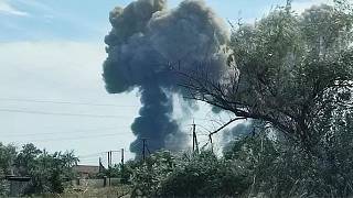 انفجارهای مهیب در انبار مهمات یک پایگاه هوایی در کریمه دست‌کم یک کشته بر جای گذاشت