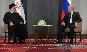 رئیسی در دیدار با پوتین: همکاری کشورهای تحت تحریم آمریکا آنها را «قوی‌تر» می‌کند